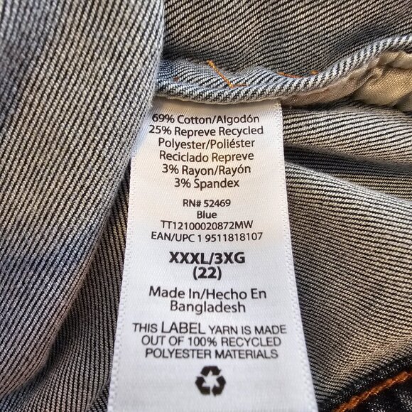 Time and Tru Classic Blue Denim Jacket Plus Size XXXL (22) - Picture 6 of 7